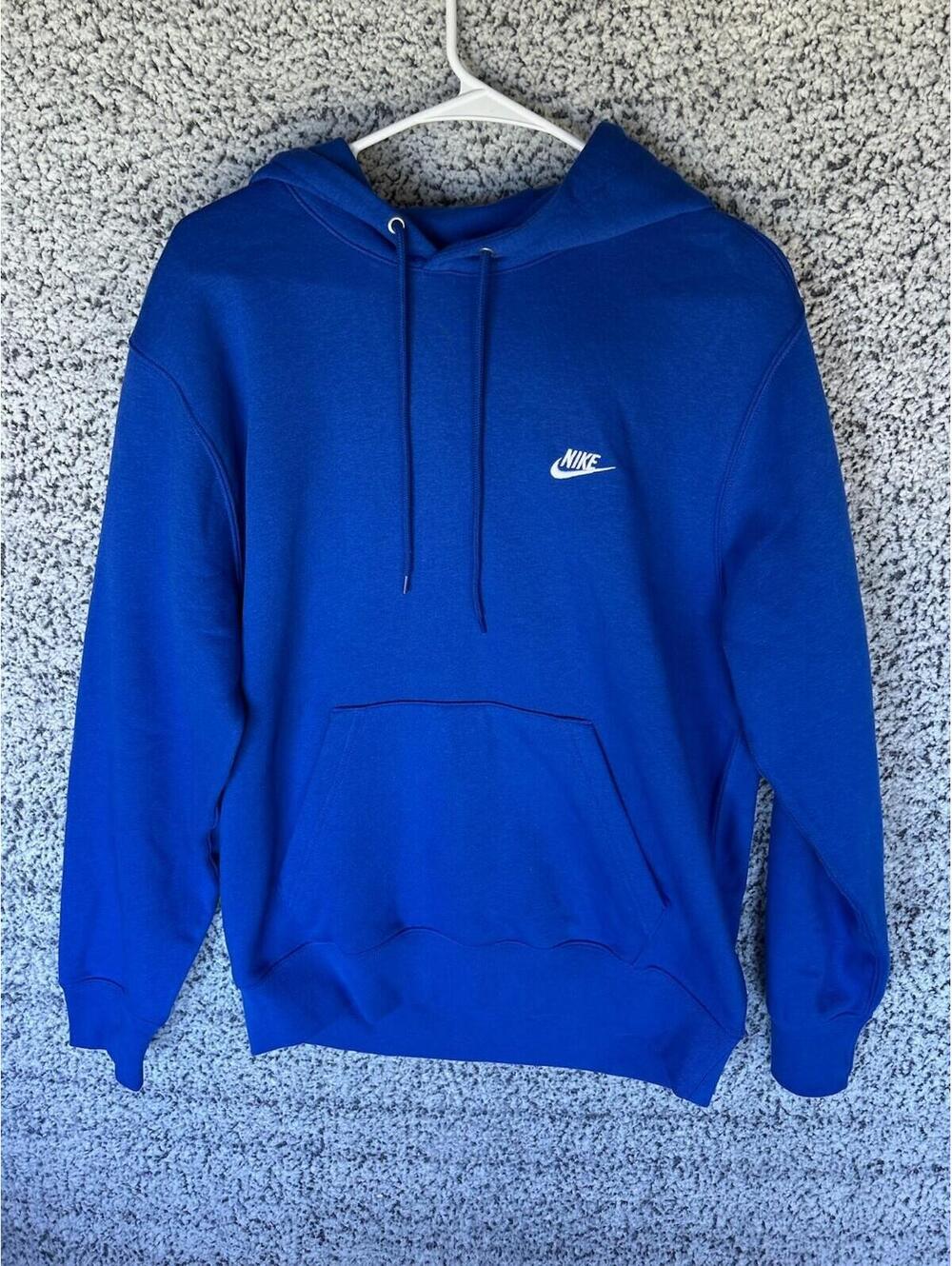 Nike Sportswear Club Fleece Pullover Hoodie Men’s Medium Blue NWT